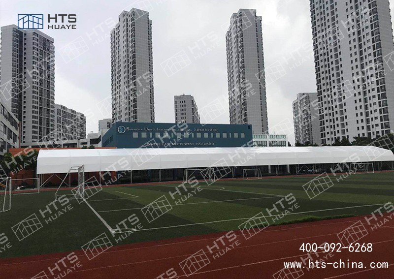 學校流行的籃球場雨棚，3000平方交付期為3周時間
